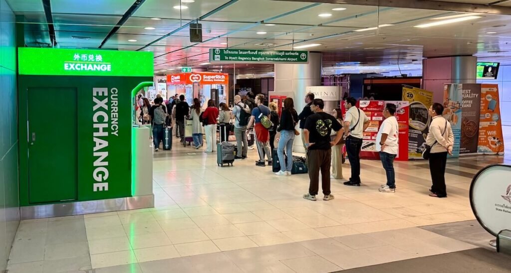 The Bangkok Airport basement money exchanges have the rates in the airport
